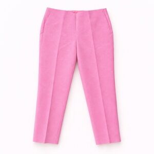 Doncaster Collection Pink Textured Ankle Pants Size 14 Tailored Career Trousers